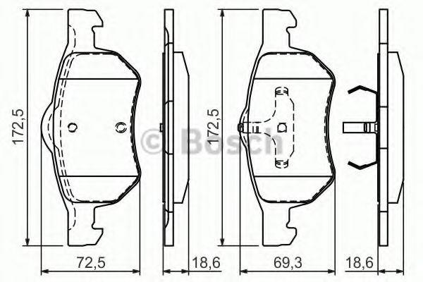 BOSCH 0 986 424 668 Тормозные колодки для CHRYSLER TOWN COUNTRY IV (Крайслер Таун кантри 4) BOSCH 0 986 424 668 Тормозные колодки для CHRYSLER TOWN COUNTRY IV (Крайслер Таун кантри 4)