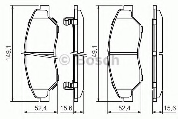 BOSCH 0 986 424 696 Тормозные колодки для KIA SPORTAGE (Киа Спортейдж) BOSCH 0 986 424 696 Тормозные колодки для KIA SPORTAGE (Киа Спортейдж)