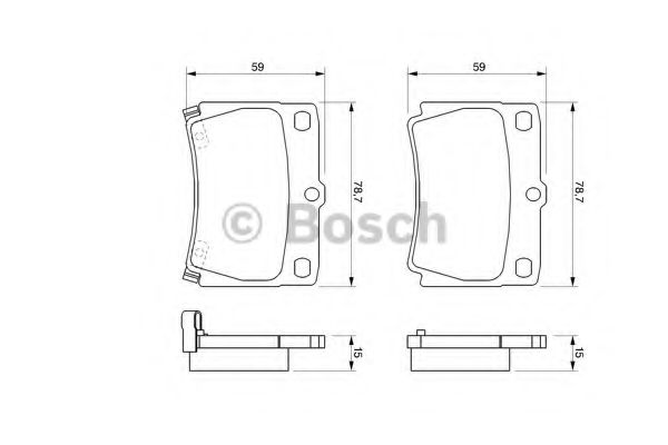 BOSCH 0 986 424 711 Тормозные колодки для MITSUBISHI CHALLENGER (Митсубиши/митсубиси Чаллэнгэр) BOSCH 0 986 424 711 Тормозные колодки для MITSUBISHI CHALLENGER (Митсубиши/митсубиси Чаллэнгэр)