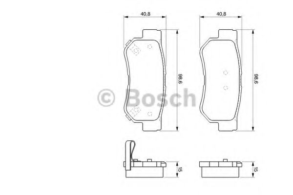 BOSCH 0 986 424 728 Тормозные колодки для HYUNDAI (Хендай) BOSCH 0 986 424 728 Тормозные колодки для HYUNDAI (Хендай)