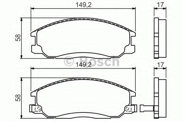 BOSCH 0 986 424 729 Тормозные колодки для SSANGYONG KYRON (Сан-янг/санянг Кайрон) BOSCH 0 986 424 729 Тормозные колодки для SSANGYONG KYRON (Сан-янг/санянг Кайрон)