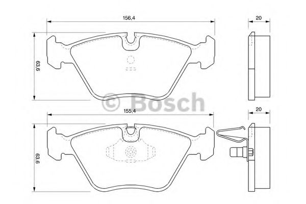 BOSCH 0 986 424 767 Тормозные колодки для BMW (Бмв) BOSCH 0 986 424 767 Тормозные колодки для BMW (Бмв)