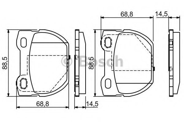 BOSCH 0 986 424 827 Тормозные колодки для LAND ROVER DEFENDER (Ленд ровер/лэнд ровер Дэфэндэр) BOSCH 0 986 424 827 Тормозные колодки для LAND ROVER DEFENDER (Ленд ровер/лэнд ровер Дэфэндэр)