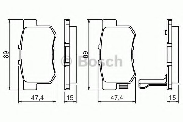BOSCH 0 986 461 006 Тормозные колодки для HONDA SHUTTLE (Хонда Шуттлэ) BOSCH 0 986 461 006 Тормозные колодки для HONDA SHUTTLE (Хонда Шуттлэ)