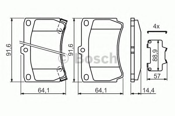 BOSCH 0 986 461 141 Тормозные колодки для MAZDA 323 P V (Мазда 323 пв) BOSCH 0 986 461 141 Тормозные колодки для MAZDA 323 P V (Мазда 323 пв)