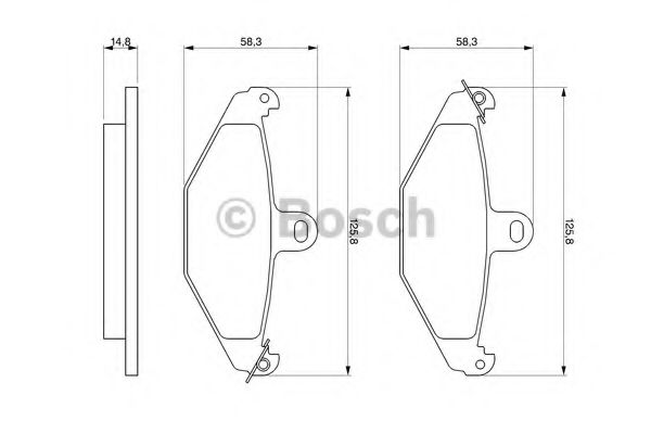 BOSCH 0 986 461 148 Тормозные колодки для RENAULT SAFRANE (Рено Сафранэ) BOSCH 0 986 461 148 Тормозные колодки для RENAULT SAFRANE (Рено Сафранэ)