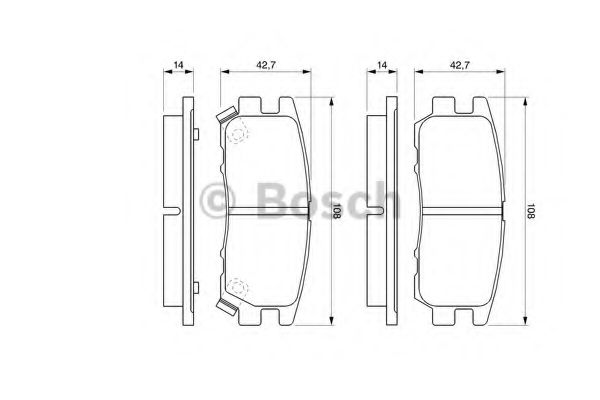 BOSCH 0 986 461 768 Тормозные колодки для MITSUBISHI PAJERO/SHOGUN (Митсубиши/митсубиси Пажэро/шогун) BOSCH 0 986 461 768 Тормозные колодки для MITSUBISHI PAJERO/SHOGUN (Митсубиши/митсубиси Пажэро/шогун)