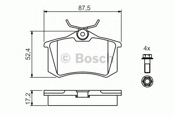 BOSCH 0 986 461 769 Тормозные колодки для SEAT TOLEDO (Сеат Толэдо) BOSCH 0 986 461 769 Тормозные колодки для SEAT TOLEDO (Сеат Толэдо)