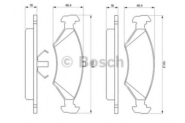 BOSCH 0 986 466 402 Тормозные колодки для FORD ORION II (Форд Орион 2) BOSCH 0 986 466 402 Тормозные колодки для FORD ORION II (Форд Орион 2)