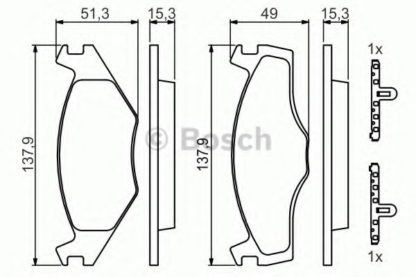 BOSCH 0 986 468 871 Тормозные колодки для VOLKSWAGEN SCIROCCO (Фольксваген Сcироccо) BOSCH 0 986 468 871 Тормозные колодки для VOLKSWAGEN SCIROCCO (Фольксваген Сcироccо)