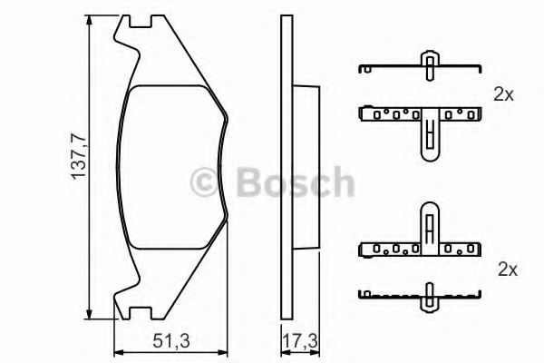 BOSCH 0 986 468 890 Тормозные колодки передний мост для VOLKSWAGEN JETTA II (Фольксваген Жэтта 2) BOSCH 0 986 468 890 Тормозные колодки передний мост для VOLKSWAGEN JETTA II (Фольксваген Жэтта 2)