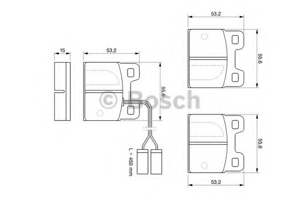 BOSCH 0 986 469 120 Тормозные колодки задний мост для ALFA ROMEO RZ (Альфа ромео Рз) BOSCH 0 986 469 120 Тормозные колодки задний мост для ALFA ROMEO RZ (Альфа ромео Рз)