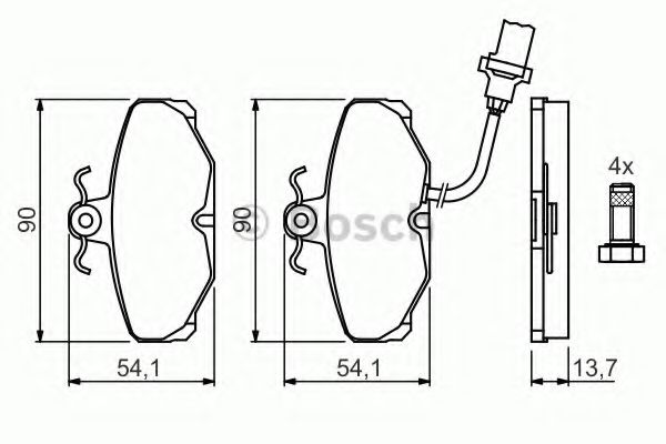 BOSCH 0 986 469 820 Тормозные колодки для FORD SCORPIO I (Форд Скорпио 1) BOSCH 0 986 469 820 Тормозные колодки для FORD SCORPIO I (Форд Скорпио 1)