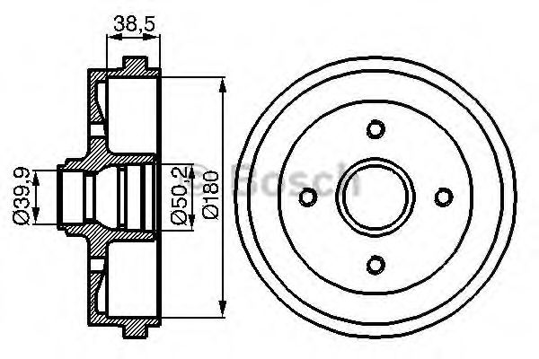BOSCH 0 986 477 002 Тормозной барабан задний мост для VOLKSWAGEN SCIROCCO (Фольксваген Сcироccо) BOSCH 0 986 477 002 Тормозной барабан задний мост для VOLKSWAGEN SCIROCCO (Фольксваген Сcироccо)