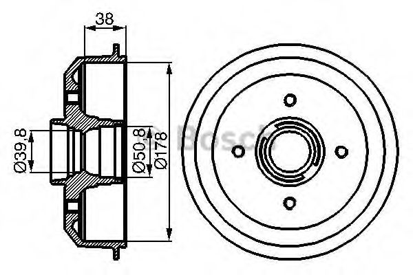 BOSCH 0 986 477 013 Тормозной барабан задний мост для FORD FIESTA (Форд Фиэста) BOSCH 0 986 477 013 Тормозной барабан задний мост для FORD FIESTA (Форд Фиэста)