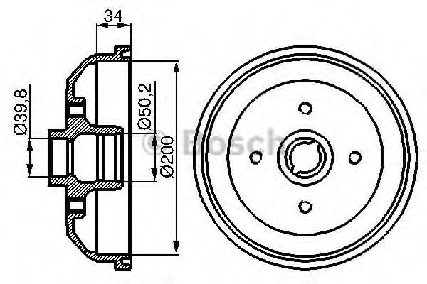 BOSCH 0 986 477 040 Тормозной барабан для OPEL CORSA A (Опель Cорса а) BOSCH 0 986 477 040 Тормозной барабан для OPEL CORSA A (Опель Cорса а)