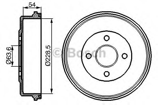 BOSCH 0 986 477 051 Тормозной барабан для FORD MONDEO (Форд Мондэо) BOSCH 0 986 477 051 Тормозной барабан для FORD MONDEO (Форд Мондэо)