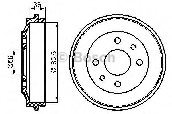 BOSCH 0 986 477 055 Тормозной барабан передний мост для FIAT STRADA II (Фиат Страда 2) BOSCH 0 986 477 055 Тормозной барабан передний мост для FIAT STRADA II (Фиат Страда 2)
