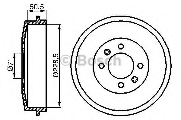 BOSCH 0 986 477 060 Тормозной барабан задний мост для PEUGEOT 305 II (Пежо 305 2) BOSCH 0 986 477 060 Тормозной барабан задний мост для PEUGEOT 305 II (Пежо 305 2)