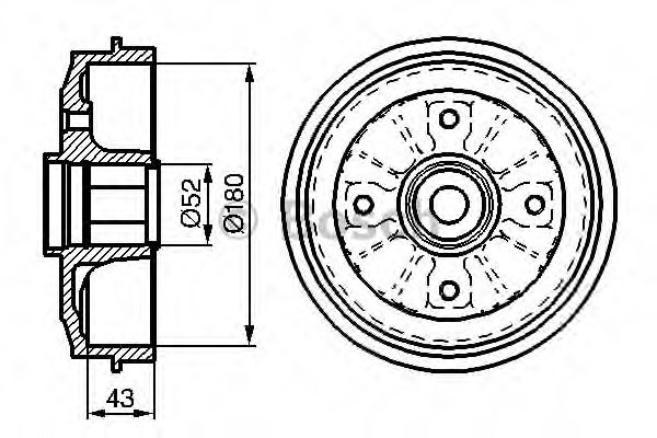 BOSCH 0 986 477 114 Тормозной барабан для PEUGEOT 205 II (Пежо 205 2) BOSCH 0 986 477 114 Тормозной барабан для PEUGEOT 205 II (Пежо 205 2)