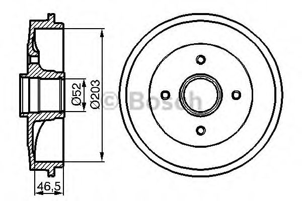 BOSCH 0 986 477 124 Тормозной барабан задний мост для PEUGEOT 207 (Пежо 207) BOSCH 0 986 477 124 Тормозной барабан задний мост для PEUGEOT 207 (Пежо 207)