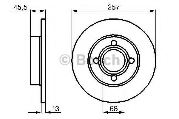BOSCH 0 986 478 016 Тормозной диск передний мост для AUDI 100 (Ауди 100) BOSCH 0 986 478 016 Тормозной диск передний мост для AUDI 100 (Ауди 100)