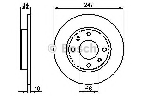 BOSCH 0 986 478 046 Тормозной диск для PEUGEOT 205 II (Пежо 205 2) BOSCH 0 986 478 046 Тормозной диск для PEUGEOT 205 II (Пежо 205 2)