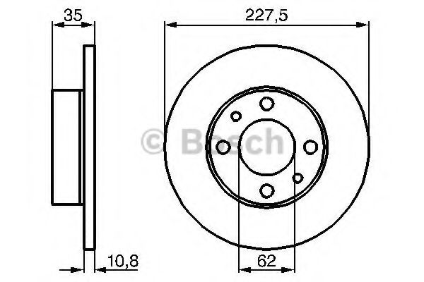 BOSCH 0 986 478 063 Тормозной диск передний мост для FIAT STRADA II (Фиат Страда 2) BOSCH 0 986 478 063 Тормозной диск передний мост для FIAT STRADA II (Фиат Страда 2)