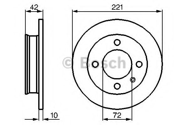 BOSCH 0 986 478 068 Тормозной диск передний мост для FORD FIESTA (Форд Фиэста) BOSCH 0 986 478 068 Тормозной диск передний мост для FORD FIESTA (Форд Фиэста)