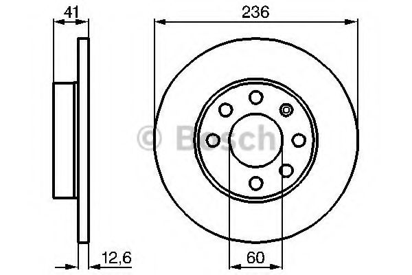 BOSCH 0 986 478 081 Тормозной диск для OPEL CORSA A (Опель Cорса а) BOSCH 0 986 478 081 Тормозной диск для OPEL CORSA A (Опель Cорса а)