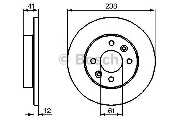 BOSCH 0 986 478 105 Тормозной диск для RENAULT ALLIANCE (Рено Аллианcэ) BOSCH 0 986 478 105 Тормозной диск для RENAULT ALLIANCE (Рено Аллианcэ)
