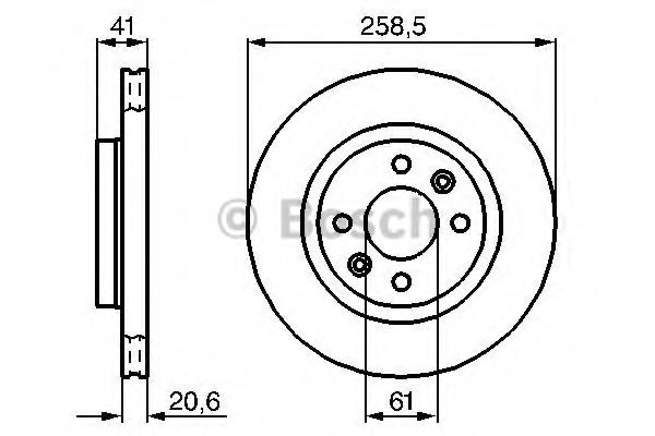 BOSCH 0 986 478 124 Тормозной диск для DACIA SANDERO (Дача Сандэро) BOSCH 0 986 478 124 Тормозной диск для DACIA SANDERO (Дача Сандэро)