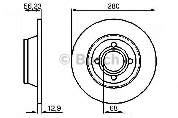 BOSCH 0 986 478 131 Тормозной диск для AUDI 90 (Ауди 90) BOSCH 0 986 478 131 Тормозной диск для AUDI 90 (Ауди 90)