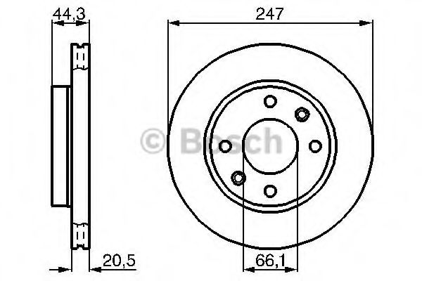 BOSCH 0 986 478 211 Тормозной диск для PEUGEOT 205 II (Пежо 205 2) BOSCH 0 986 478 211 Тормозной диск для PEUGEOT 205 II (Пежо 205 2)
