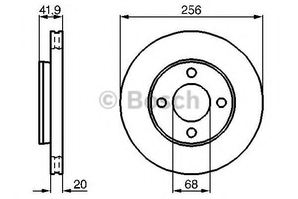 BOSCH 0 986 478 225 Тормозной диск передний мост для AUDI 80 (Ауди 80) BOSCH 0 986 478 225 Тормозной диск передний мост для AUDI 80 (Ауди 80)