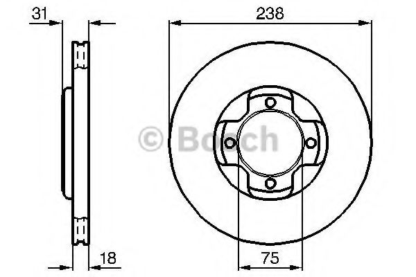 BOSCH 0 986 478 249 Тормозной диск передний мост для MAZDA 323 III (Мазда 323 3) BOSCH 0 986 478 249 Тормозной диск передний мост для MAZDA 323 III (Мазда 323 3)