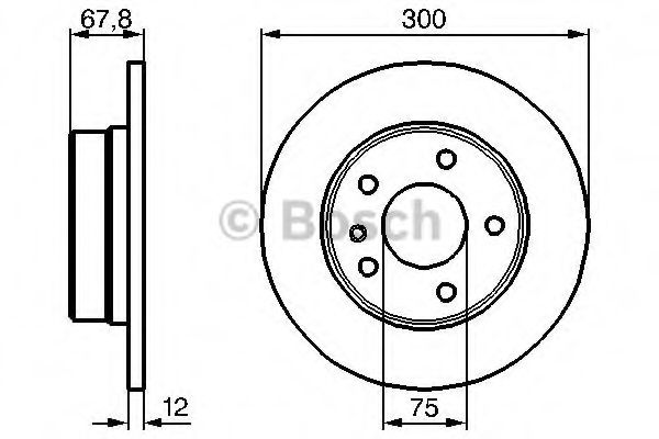 BOSCH 0 986 478 322 Тормозной диск для BMW 7 (Бмв 7) BOSCH 0 986 478 322 Тормозной диск для BMW 7 (Бмв 7)