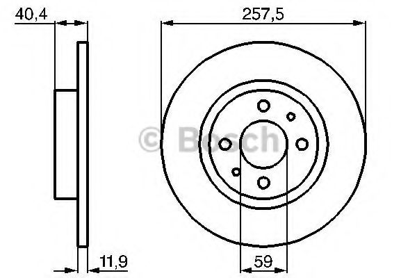 BOSCH 0 986 478 343 Тормозной диск передний мост для FIAT TEMPRA (Фиат Тэмпра) BOSCH 0 986 478 343 Тормозной диск передний мост для FIAT TEMPRA (Фиат Тэмпра)