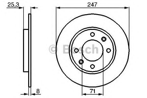 BOSCH 0 986 478 464 Тормозной диск для PEUGEOT 207 (Пежо 207) BOSCH 0 986 478 464 Тормозной диск для PEUGEOT 207 (Пежо 207)