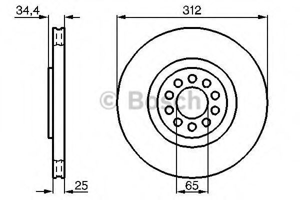 BOSCH 0 986 478 467 Тормозной диск для AUDI TT (Ауди Тт) BOSCH 0 986 478 467 Тормозной диск для AUDI TT (Ауди Тт)