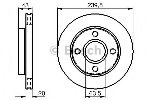 BOSCH 0 986 478 502 Тормозной диск для FORD FIESTA (Форд Фиэста) BOSCH 0 986 478 502 Тормозной диск для FORD FIESTA (Форд Фиэста)