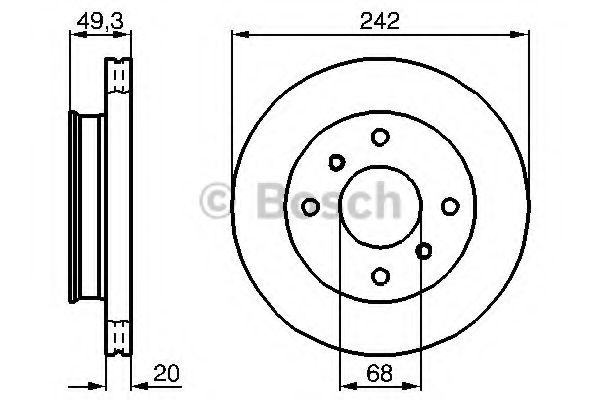 BOSCH 0 986 478 534 Тормозной диск передний мост для NISSAN PRIMERA (Ниссан Примера) BOSCH 0 986 478 534 Тормозной диск передний мост для NISSAN PRIMERA (Ниссан Примера)
