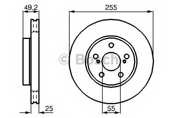 BOSCH 0 986 478 584 Тормозной диск для TOYOTA CARINA E (Тойота/тоета Карина е) BOSCH 0 986 478 584 Тормозной диск для TOYOTA CARINA E (Тойота/тоета Карина е)