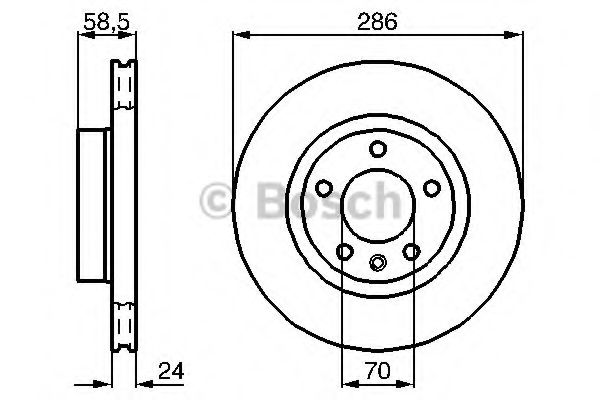 BOSCH 0 986 478 594 Тормозной диск для OPEL OMEGA B (Опель Омега б) BOSCH 0 986 478 594 Тормозной диск для OPEL OMEGA B (Опель Омега б)