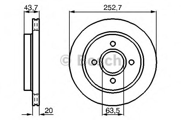 BOSCH 0 986 478 605 Тормозной диск для FORD MONDEO (Форд Мондэо) BOSCH 0 986 478 605 Тормозной диск для FORD MONDEO (Форд Мондэо)