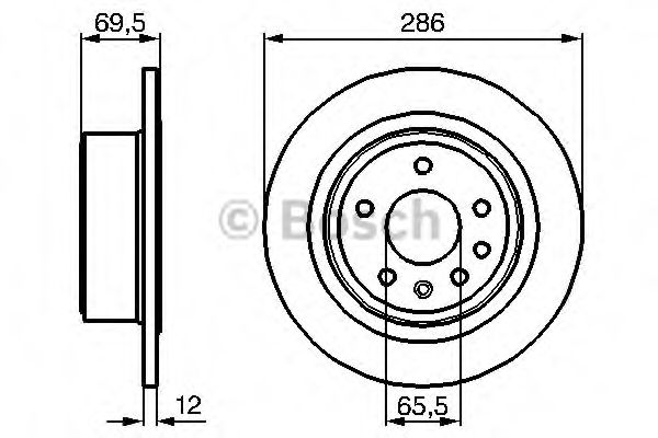 BOSCH 0 986 478 609 Тормозной диск для OPEL OMEGA B (Опель Омега б) BOSCH 0 986 478 609 Тормозной диск для OPEL OMEGA B (Опель Омега б)