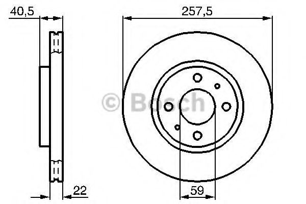 BOSCH 0 986 479 B43 Тормозной диск для FIAT DOBLO (Фиат Добло) BOSCH 0 986 479 B43 Тормозной диск для FIAT DOBLO (Фиат Добло)
