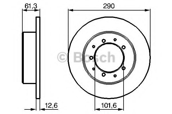 BOSCH 0 986 478 656 Тормозной диск задний мост для LAND ROVER DEFENDER (Ленд ровер/лэнд ровер Дэфэндэр) BOSCH 0 986 478 656 Тормозной диск задний мост для LAND ROVER DEFENDER (Ленд ровер/лэнд ровер Дэфэндэр)