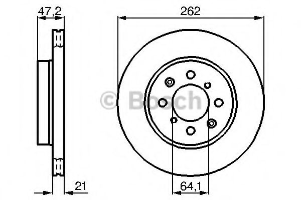 BOSCH 0 986 478 657 Тормозной диск передний мост для ROVER 400 (Ровер 400) BOSCH 0 986 478 657 Тормозной диск передний мост для ROVER 400 (Ровер 400)