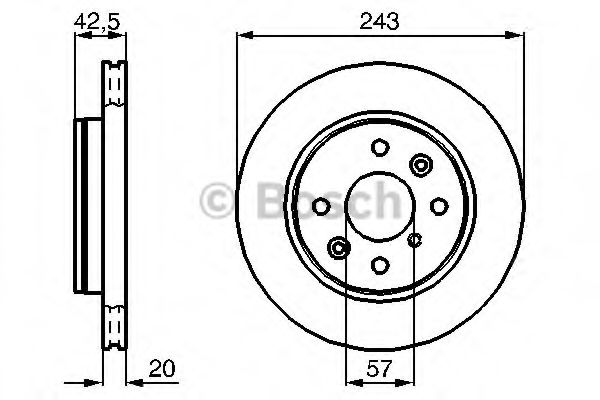 BOSCH 0 986 478 659 Тормозной диск для KIA MENTOR (Киа Мэнтор) BOSCH 0 986 478 659 Тормозной диск для KIA MENTOR (Киа Мэнтор)